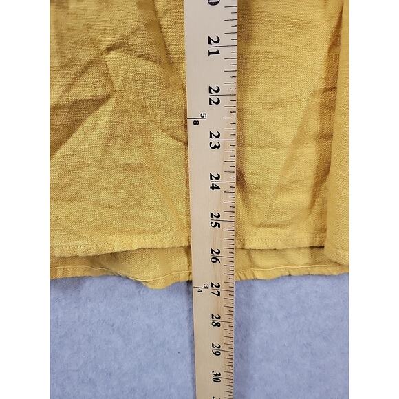 Old Navy Linen Blend Yellow Fit & Flare Tie Strap Tunic Top Mini Dress Plus XXL - Picture 8 of 11